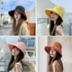 thumbnail image 4 of Sombrero de sol plegable para mujer, visera de ala ancha de algodón con lazo, para verano, playa, viajes, UPF UV, 4 of 5