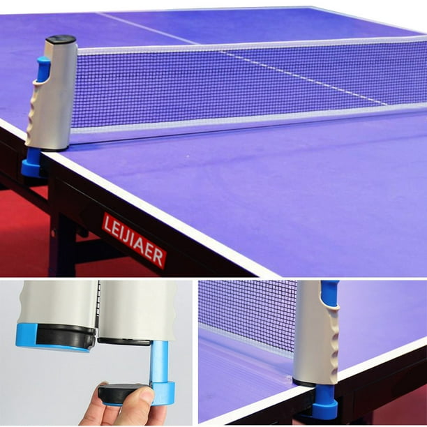 Ensemble de tennis de table portable tout-en-un Chainplus avec filet  rétractable, 2 pagaies de ping-pong, 4 balles, à fixer à n'importe quelle  surface de table, pour tous les âges. 