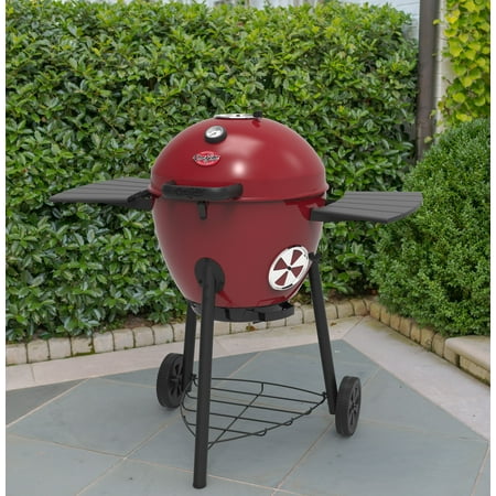 Char-Griller Premium Kettle Charcoal Grill, Red, E14822