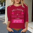 thumbnail image 2 of Fgnfyis T-Shirts pour Femmes Sensibilisation au Cancer Tee Graphique pour Usage Quotidien Décontracté Haut Col Rond Confortable avec Imprimé Inspirant pour Printemps et Été Hauts pour Femmes Rouge Melon D\'eau TG, 2 of 4
