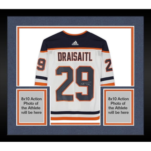 Framed Leon Draisaitl Edmonton Oilers Autographed White Adidas Authentic Jersey - Fanatics Authentic Certified