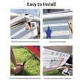 thumbnail image 7 of 4th of July RV Awning Sun Shade Screen 9'X15.3' USA Flag Flip Flops Mesh Sunscreen Blue Stars Wood Grain Welcome Awning Shade Screen with Zipper UV Blocker Completed Kits for RV Motorhome Camper, 7 of 7