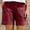 Red, variant on ZZwxWA Linen Shorts for Women Elastic Waist Pockets Button Comfy Solid Color Casual Comfortable Summer