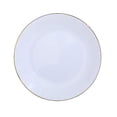 thumbnail image 2 of BalsaCircle 10 Round 10" White Glossy Disposable Salad Dinner Plastic Plates Gold Trim Party Events Decorations, 2 of 8