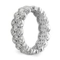thumbnail image 5 of 14k White Gold Round Diamond Eternity Wedding Band 3 Row Vintage Ring Size 4.5 - 1/2 Ct., 5 of 6
