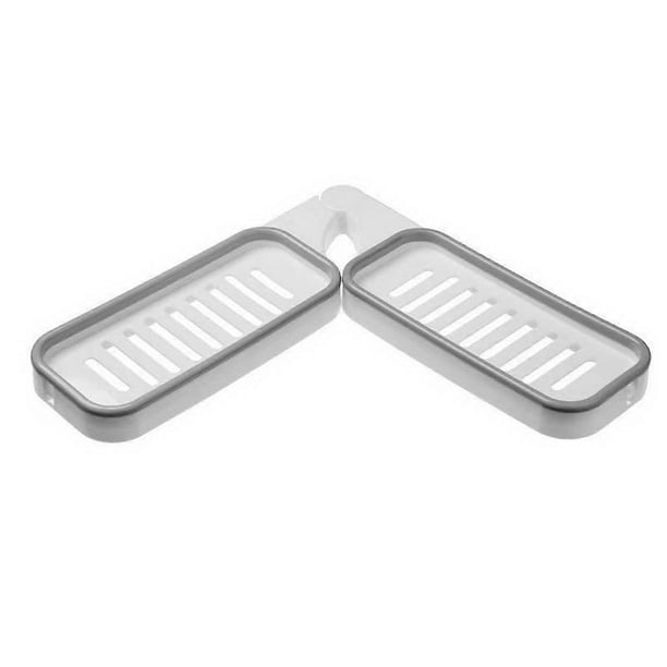 Wall Mount Corner Shelf Punch Free 180 Degree Rotatable Hollow Drain Bathroom Shower Shampoo Storage Rack Holder Organizer Bathroom Supplies