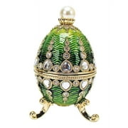 The Bogdana Collection Russian Carl Faberge Style Collectible Enameled Eggs by Xoticbrands - Veronese (Small)