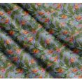 thumbnail image 3 of Soimoi Cotton Poplin Fabric Tropical Leaves,Plumeria & Heliconia Floral Print Fabric by The Yard 42 Inch Wide, 3 of 7