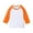 Orange, variant on Kids 3/4 Sleeve Round Neck Top Casual Pullover Shirt for Boys and Girls Aged 3-14 Years Festival Everyday Wear Kids Top