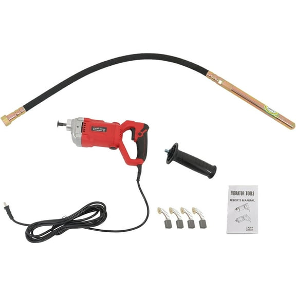 ALL-CARB 1500W Electric Concrete Vibrator Handheld Concrete Vibrator for Removing Air Bubbles And Mixing Concrete 6.6FT