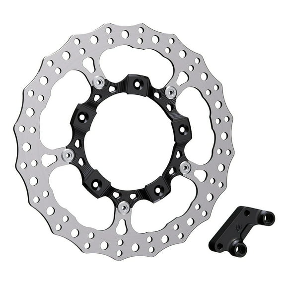 Arlen Ness 14" Billet Big Black Right Front Brake Rotor (300-004)
