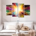 thumbnail image 2 of Elephant Stock Light Abstract Wall Art - Horizontal Multi Panel Canvas - Living Room Wall Decor - Abstract Multi Panel - Orange And Green Decor - 52" x 32", 2 of 8