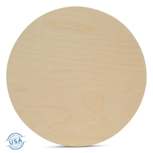 Wood Circles 24 inch, 1/4 Inch Thick, Birch Plywood Discs, Pack of 2