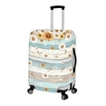 thumbnail image 2 of HELLHERO Polyester Luggage Cover for Travel Elastic Anti Pollution Travel Baggage Cover Anti Fading Suitcase Cover, Sunflower and Music Note, 2 of 7