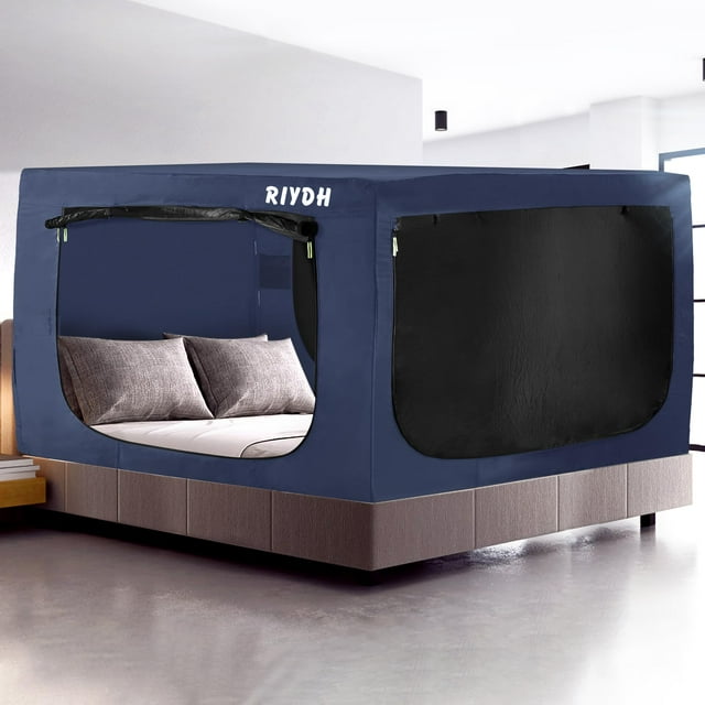 Tienda para Cama RIYDH Queen con Dosel 93% Opaca con 3 Puertas