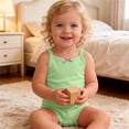 thumbnail image 2 of ShomPort Girls Sleeveless Bodysuit Cotton Tank Tops Summer Comfy Soft Undershirts 1-42 Months, 2 of 7