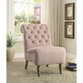 thumbnail image 2 of Linon Cora Tufted Slipper Chair, Washed Linen, 20 inch Seat Height, Multiple Colors, 2 of 2
