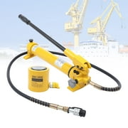 SENDERPICK 30 Ton Hydraulic Ram Jack + Hand Pump Stoke Mini Protable Hydraulic Cylinder Industrial Super Thin Lifting Jack, not for Car (30T Hydraulic Jack + CP-700 Pump)