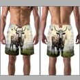 thumbnail image 3 of luoweisi Men's Beach Shorts Quick Dry Swim Trunks with Mesh Lining Butterfly and Cow L, 3 of 5