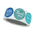 thumbnail image 5 of 500Pcs Thank You Packaging Sealing Stickers Round Floral Labels DIY 2.5 Inch - Blue, 1 inch, 5 of 10