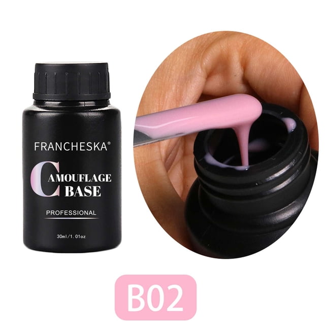 Polvo para uñas Arte de uñas Goma Color nude Base Brillantina Brillantina Fototerapia Base Pegamento Arte de uñas