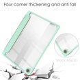 thumbnail image 6 of Case for Lenovo Tab M10 Plus 3rd Gen 10.6" 2022 (TB-125F/TB-128F) with [S Pen Holder], [Tri-Fold Flip Kickstand] Shockproof Protective Transparent Clear Back Tablet Cover, Mintgreen, 6 of 8