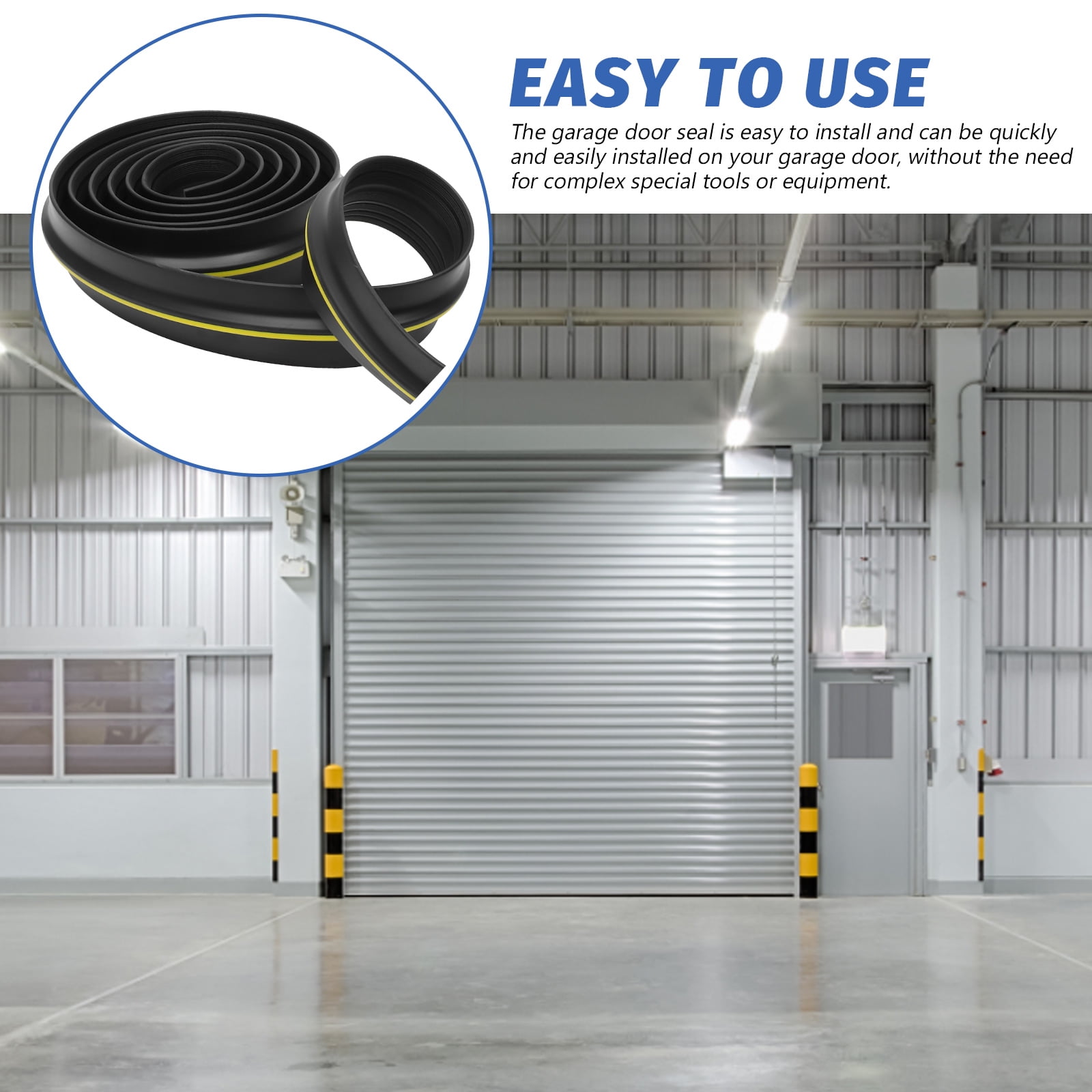 RENACLIPY Garage Door Seal p Flexible Rubber Threshold Seal for Garage Floor Debris Prevention