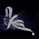 thumbnail image 4 of Broche de cristal elegante estilo vintage broche de flores para mujeres, niñas, broche de diamantes de imitación de cristal azul para mujeres, 4 of 5