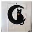 thumbnail image 4 of Moon and Cat Wreath, Black, 20" x 24", Halloween by Way To Celebrate, 4 of 7
