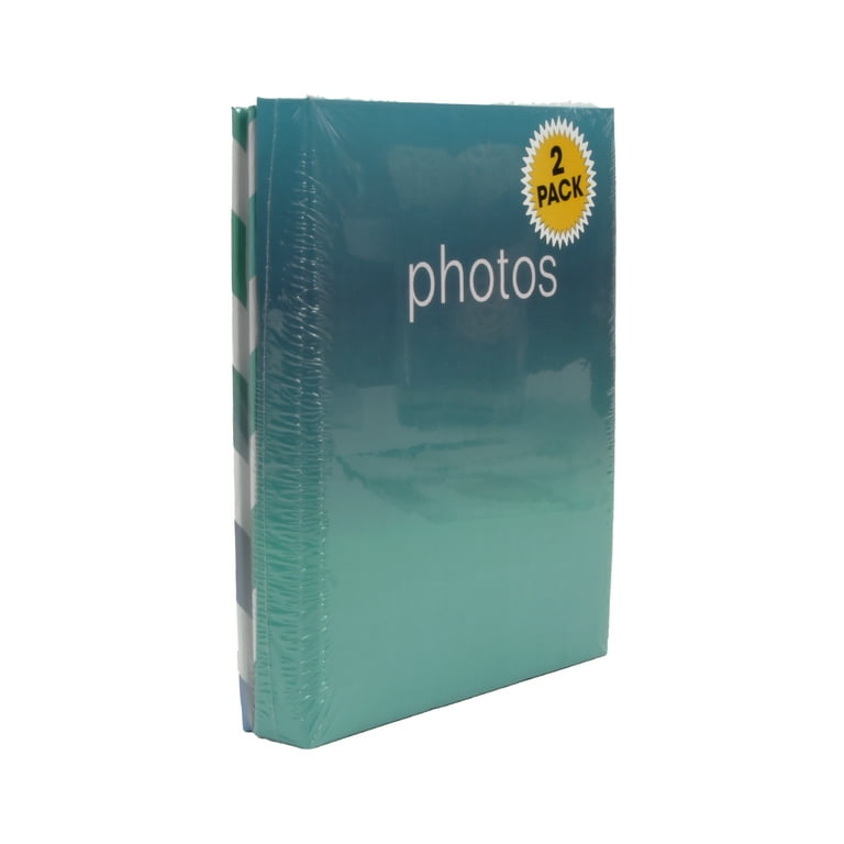 New View Gifts Blue/ Grey Chevron Photo Album 2 Pack, Holds 144 4