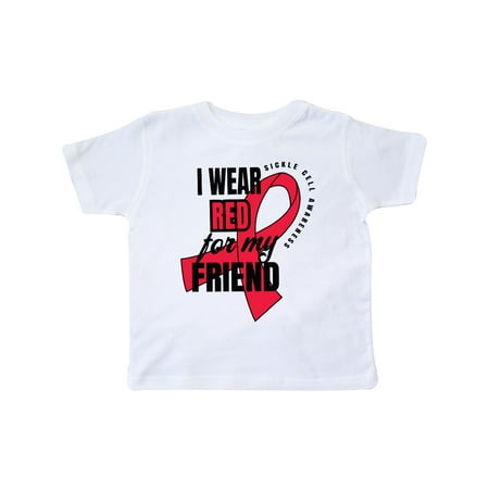 

Inktastic Sickle Cell Awareness I Wear Red For My Friend Gift Toddler Boy or Toddler Girl T-Shirt