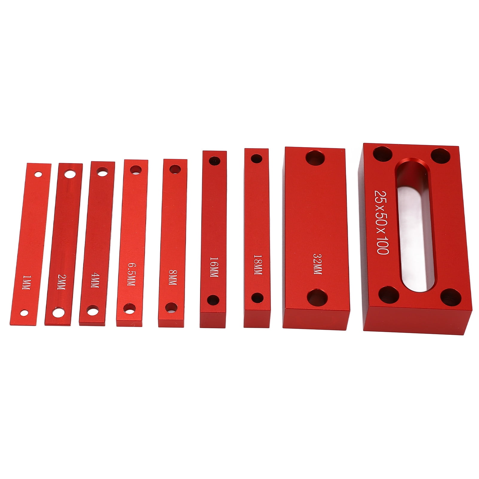 M Buder 9PCS Height Gauge Blocks Aluminum Alloy Woodworking Setup Bars for Milling Machine Table Saw Router Accessories (3.9 inches / 10 cm Length)