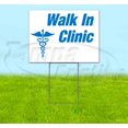 thumbnail image 1 of Walk In Clinic (18" x 24") Yard Sign, Includes Metal Step Stake, 1 of 6