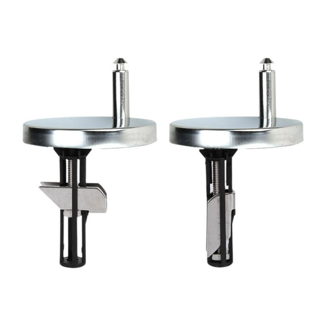 2x Piezas de reemplazo de asiento del inodoro Bisagra del asiento Tornillo de asiento del asiento del asiento de la cubierta Tuercas Tornillos de