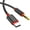 Black, variant on Type C to 3.5mm Sound Connectors 1m/3.28ft Wear Resistant for Smartphone Music Performances Headphone Stereo Cord