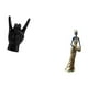 thumbnail image 5 of Escultura de mano de roca con gesto de mano, figura de dama tribal africana, artesanía creativa con señal de mano, estatua decorativa ligera para, 5 of 8