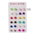 thumbnail image 2 of Boreal Craft 12 Pairs Assorted Multiple Stud Earrings Set For Women Round Earring Set Multicolor Banner Stand Custom Photo Screen Stand 80s Photo Props Photo Prop Sticks Baby Boy Photo Props Portable, 2 of 6