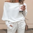 thumbnail image 5 of Long Solid One Sleeve Color Line Threaded Women's Casual Fashion Blouse Comfortable Stylish Top, 5 of 9