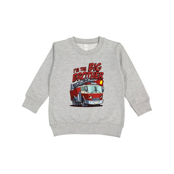 Inktastic Big Brother Fire Truck Toddler Sweatshirt