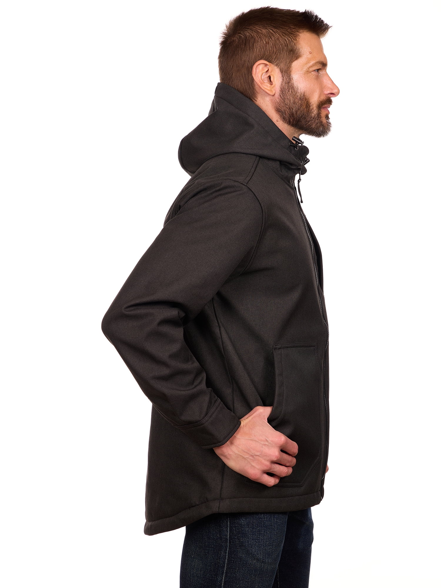 Bass Creek Outfitters Men's Twill Bonded Fleece Softshell Jacket, Sizes M-2XL