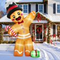 thumbnail image 3 of Soplador inflable OurWarm Gingerbread Man de 3,7 m, LED para exteriores, 3 of 7