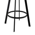 thumbnail image 3 of Nikole 26" Counter Height Swivel Bar Stool in Matt Black Finish with Gray Faux Leather, 3 of 9
