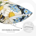 thumbnail image 5 of Bixox Bees Collecting Nectar Printed Pillow Protector,Super Soft Ideal for Home,Guests,Rentals - 20"x30", 5 of 8