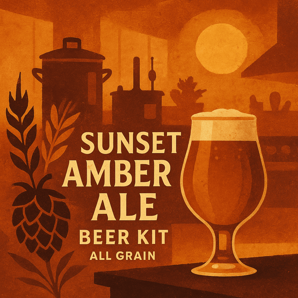 Label Peelers Sunset Amber Ale Beer Kit - All Grain
