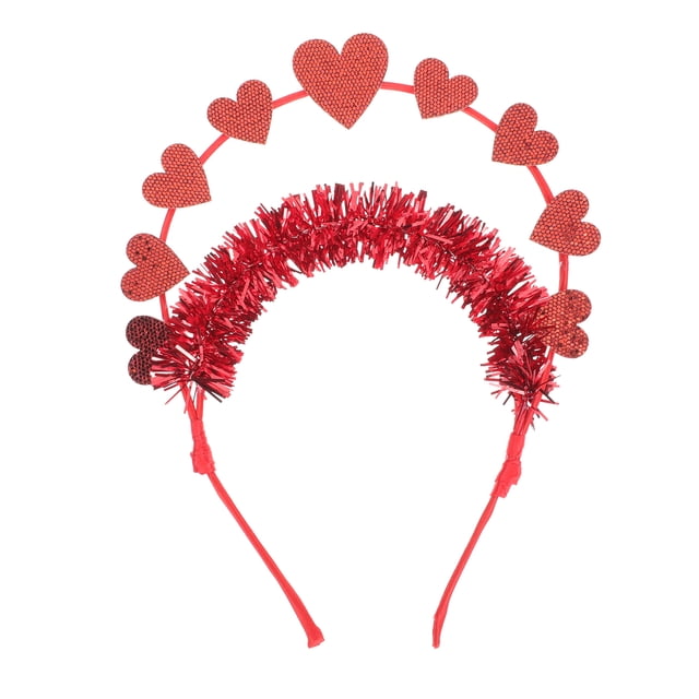 KAKOWELY 1 diadema para el día de San Valentín para mujer, diadema con diseño de corazón de amor.