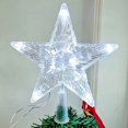 thumbnail image 3 of Decoración superior para árbol de Navidad, estrella de cinco puntas transparente con luz LED de 15CM, adornos navideños, 2023, 3 of 3