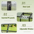 thumbnail image 6 of Sanerto 6x6ft Outdoor Walk-in Greenhouse with Thermometer Hygrometer, Heavy-Duty Polycarbonate Green House with Reinforced Aluminum Frame for Garden, Backyard, and Winter Planting, 6 of 7
