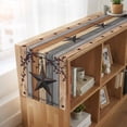 thumbnail image 6 of Table Runners 90 Inches Long Dress Scarves, Texas Star Vintage Farmhouse Coffee/Dining/Kitchen Table Runner for Living Room, Berry Grey Blue Brown Wooden 13x90 Inch, 6 of 9