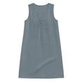 thumbnail image 4 of Ruiwil Little Girls Dress Size 5-6 Years Dailywear Casual Summer Soft Clothes Solid Color Sleeveless V Neck Girl Dress Grey, 4 of 5