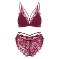 thumbnail image 1 of Gibobby Ropa interior mujer sexy Conjunto Lencería Tanga Y Bralette con Relleno Stretch Encaje Moda Push Up, Brasier y Pantie Nightwear Pantys Sexy(Rojo, XXG), 1 of 4
